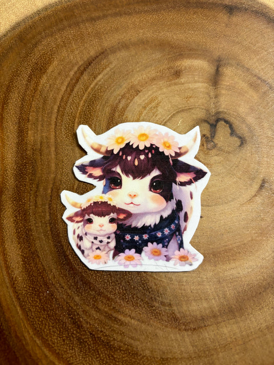 Two Cows Sticker