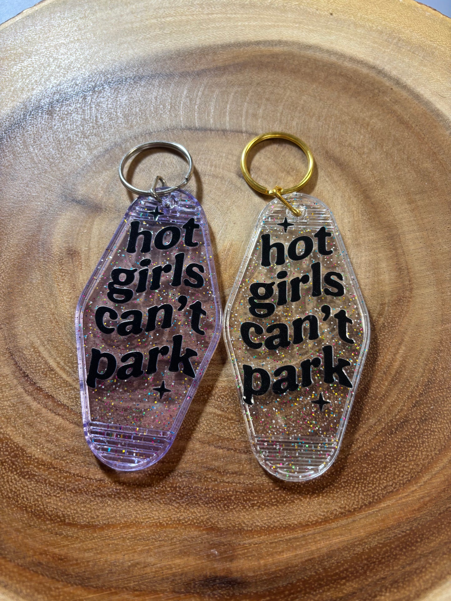 Hot Girl Can't Park Keychain