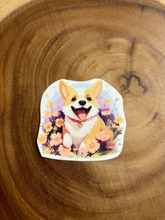 Colourful Corgi Sticker