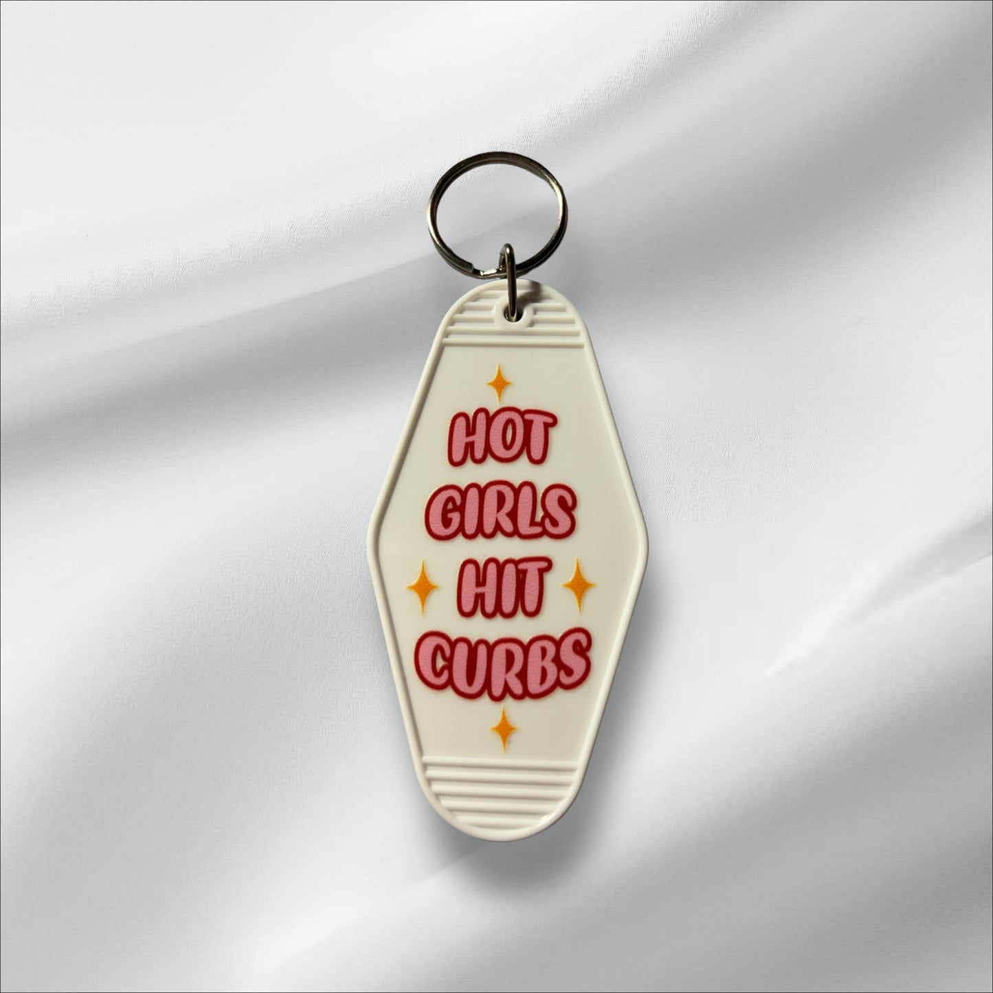 Hot Girls Hit Curbs Keychain