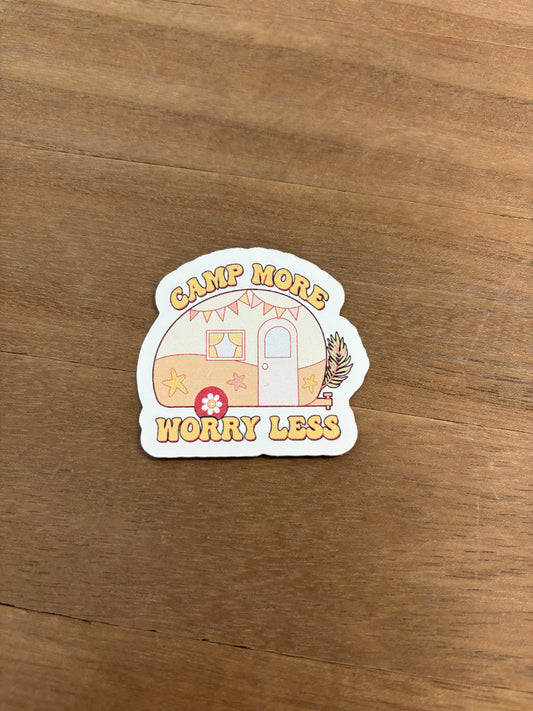 Camp More, Worry Less Sticker