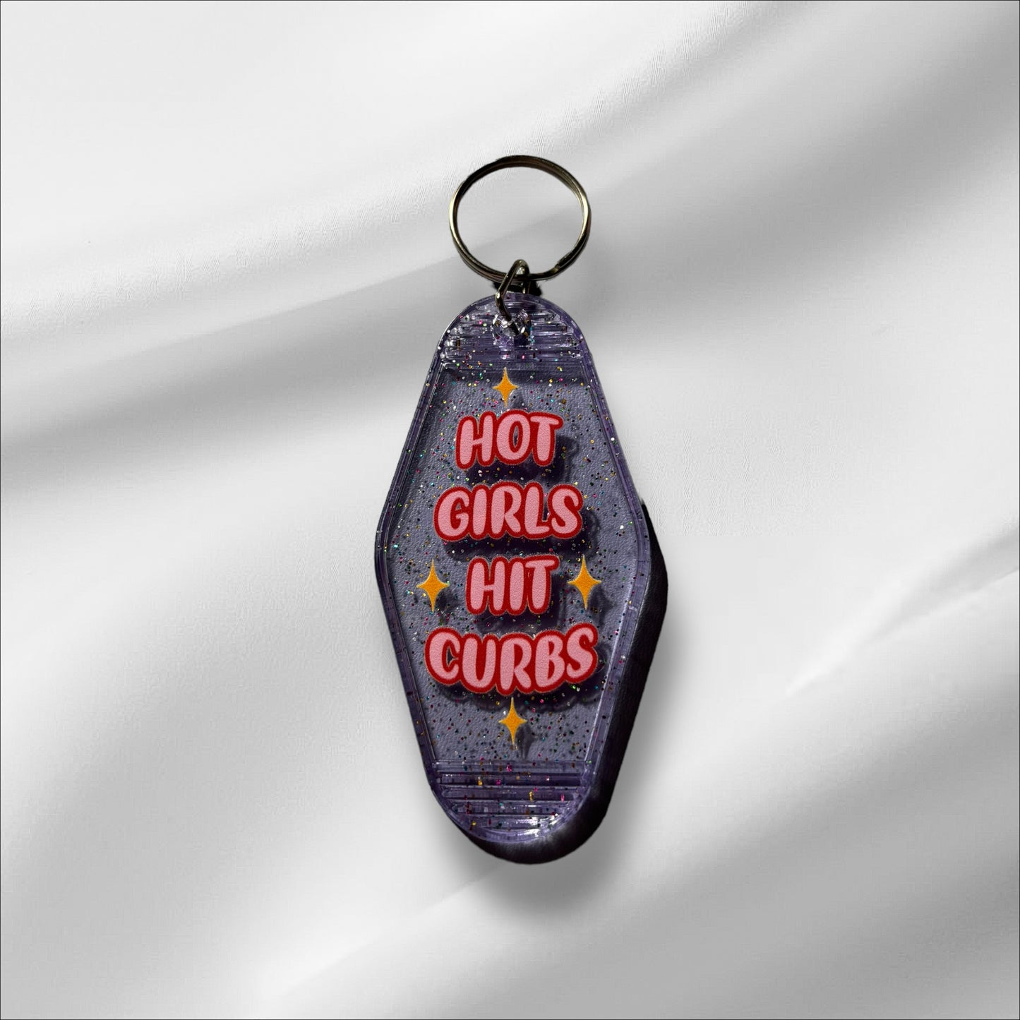 Hot Girls Hit Curbs Keychain