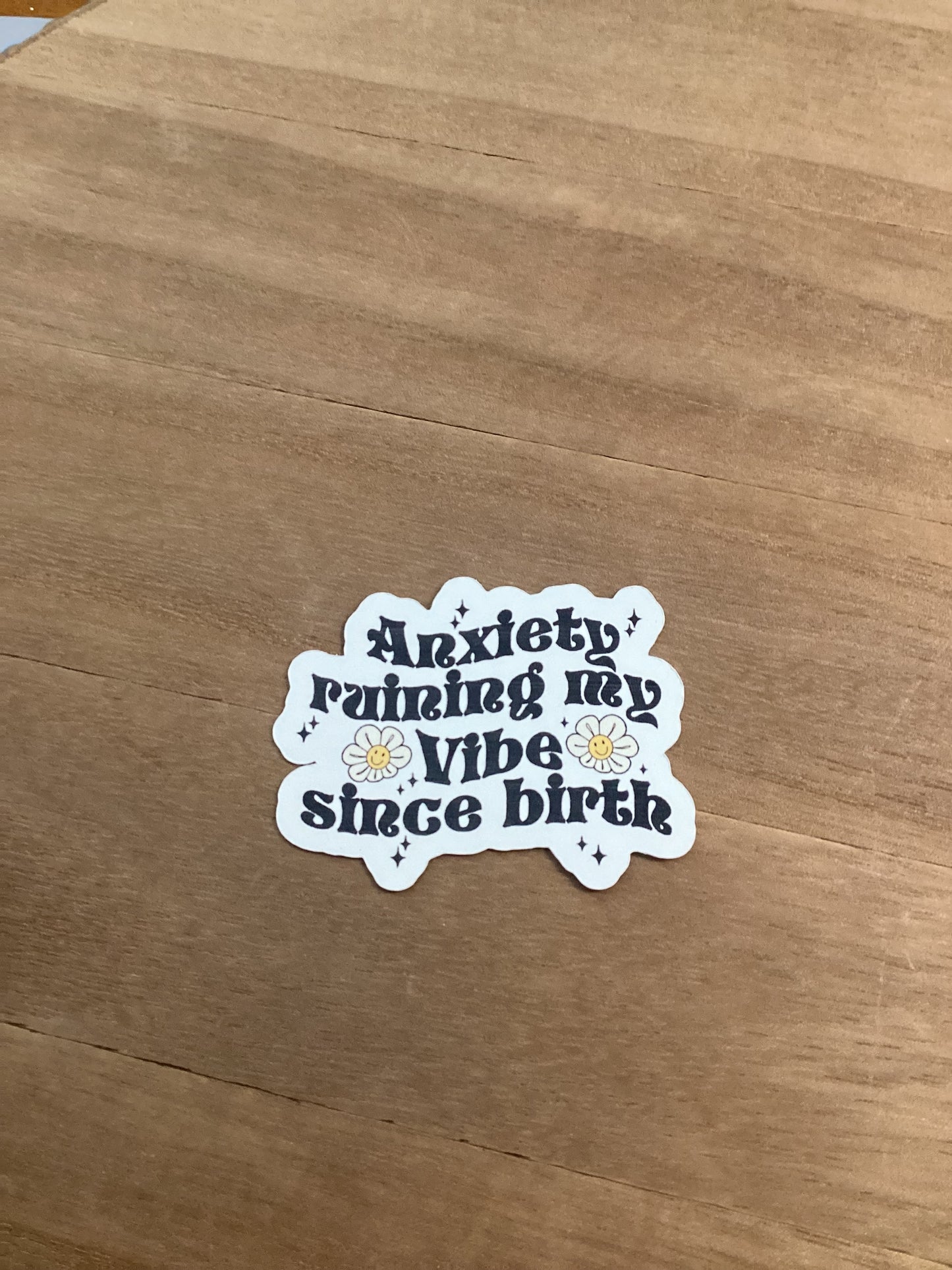 Anxiety Raining My Vibe Sticker