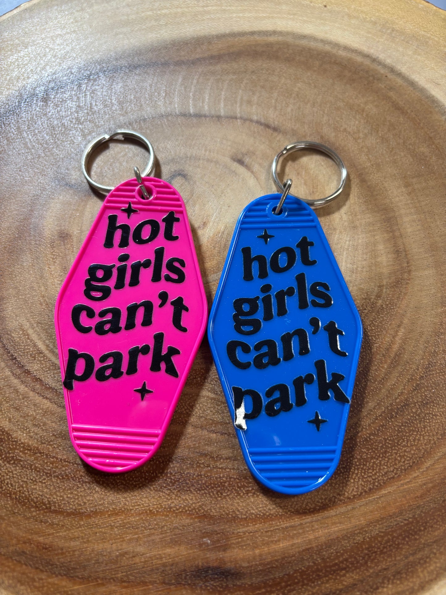 Hot Girl Can't Park Keychain