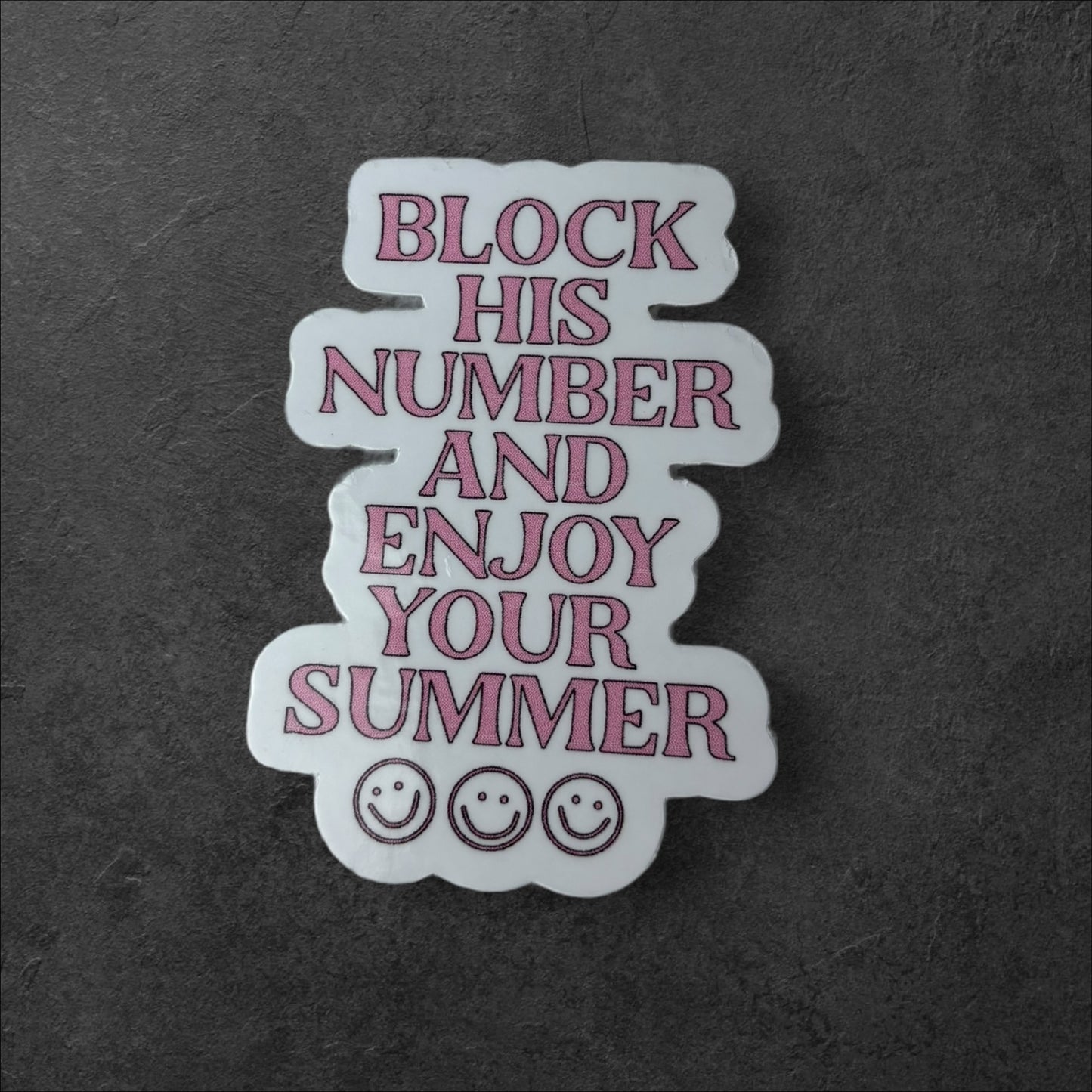 Block His Number Sticker