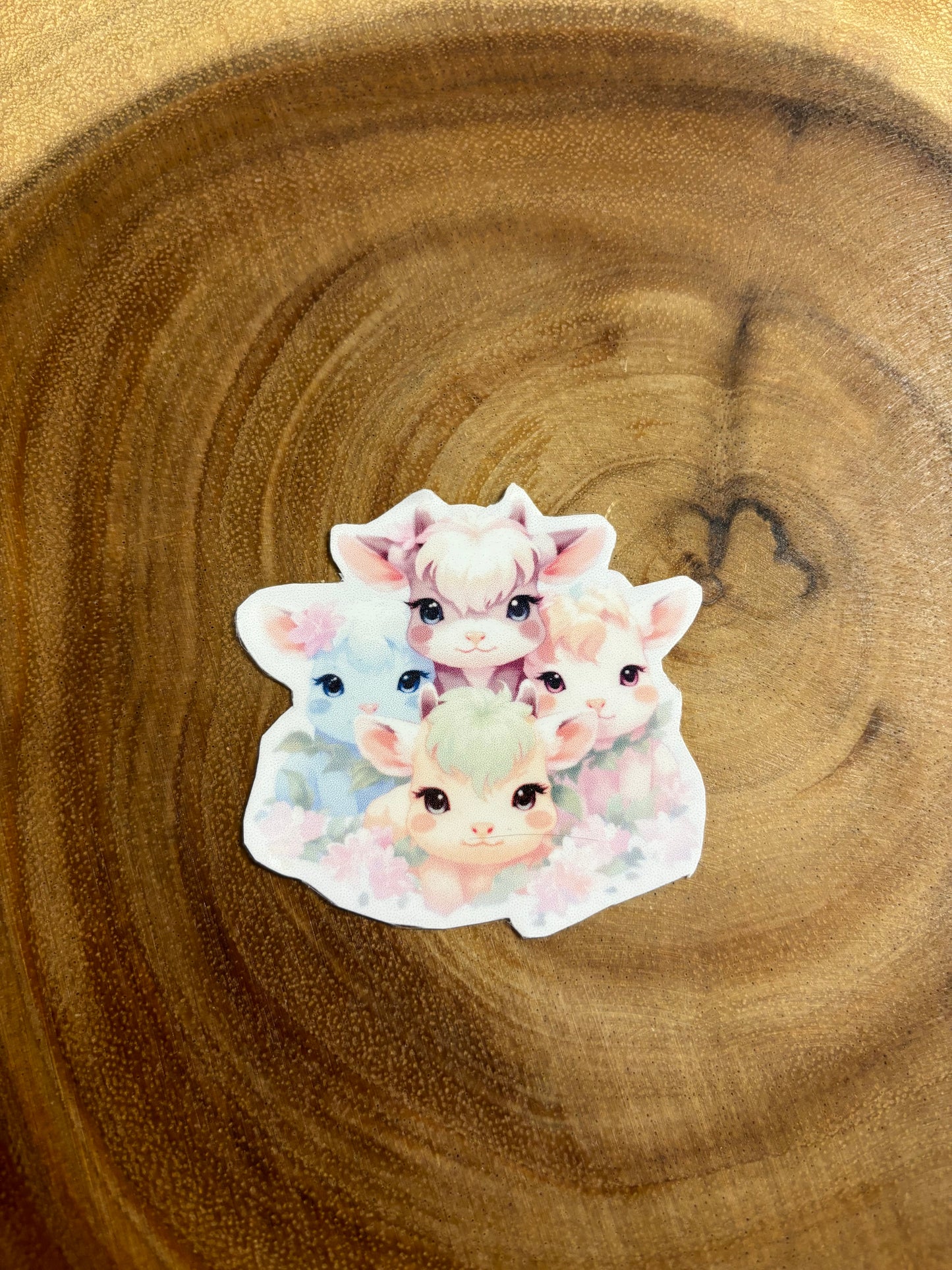 Whimsical Cow Sticker