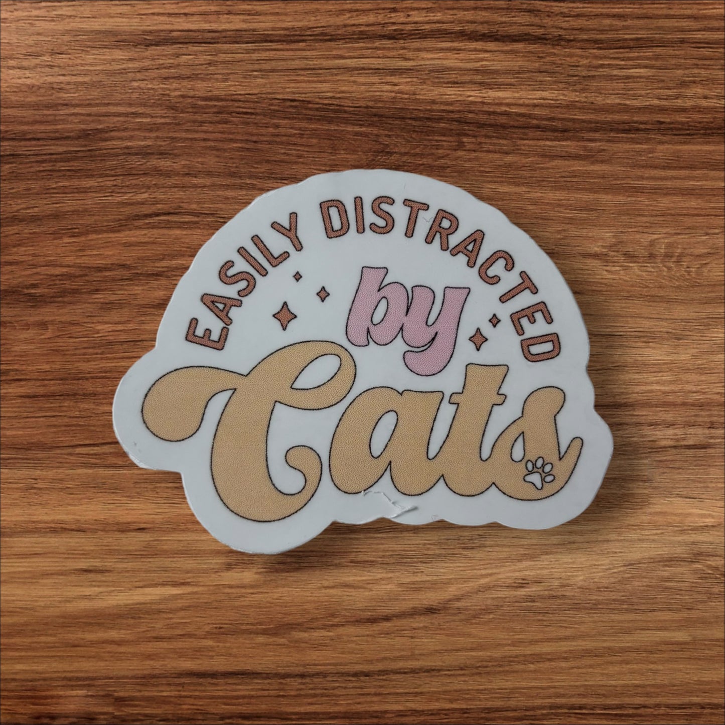 Easily Distracted By Cats Sticker