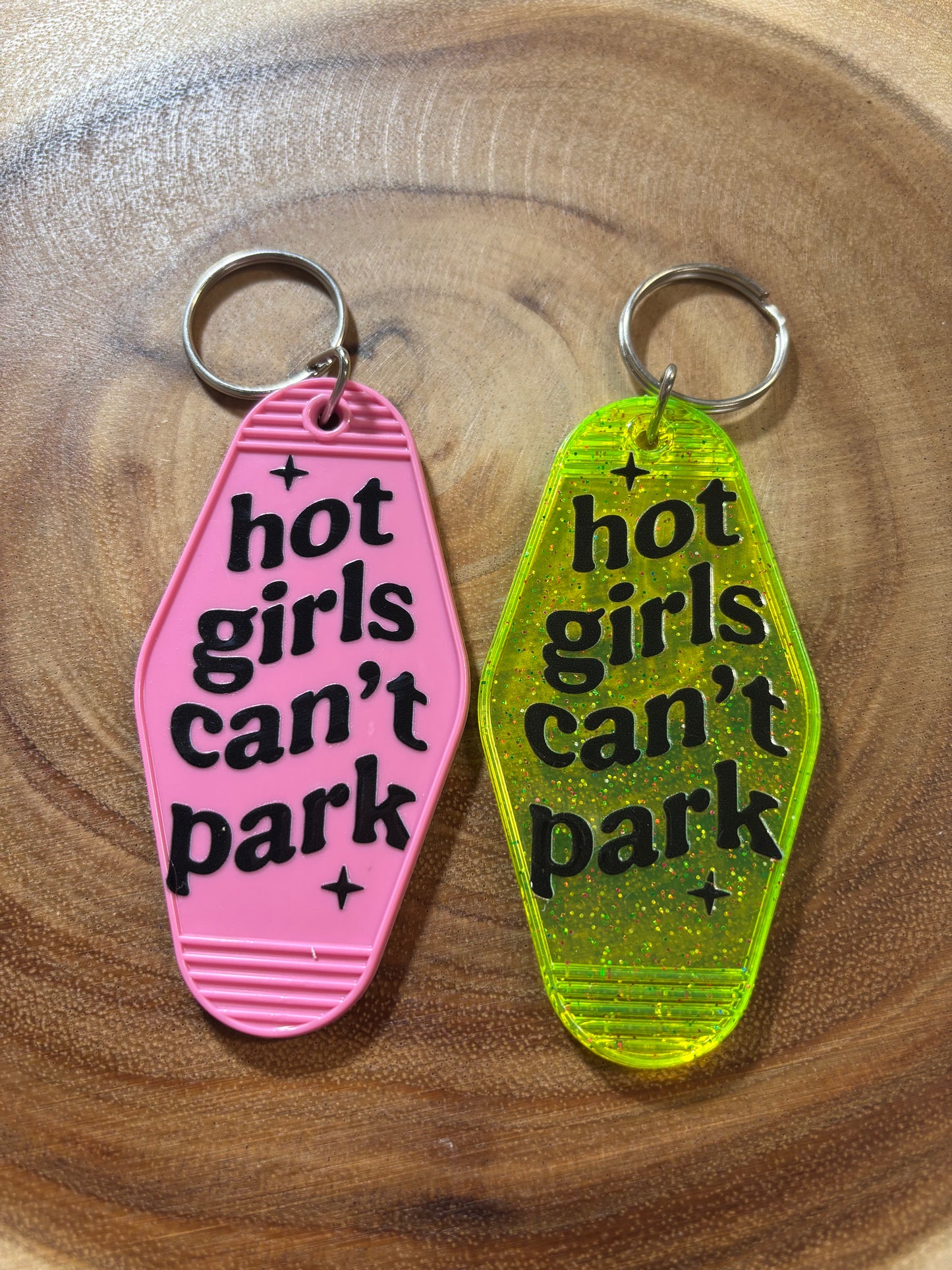 Hot Girl Can't Park Keychain